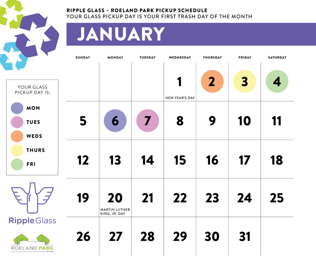Roeland Park 2025 Curbside Pickup Calendar