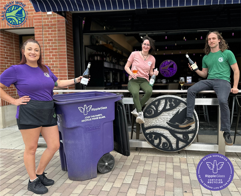Sail Away Wine recycling carts